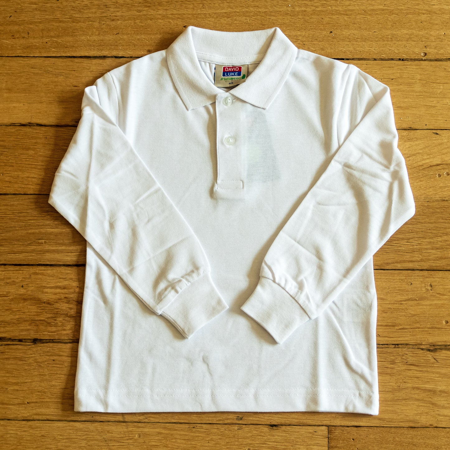 White Long Sleeved Polo Shirt