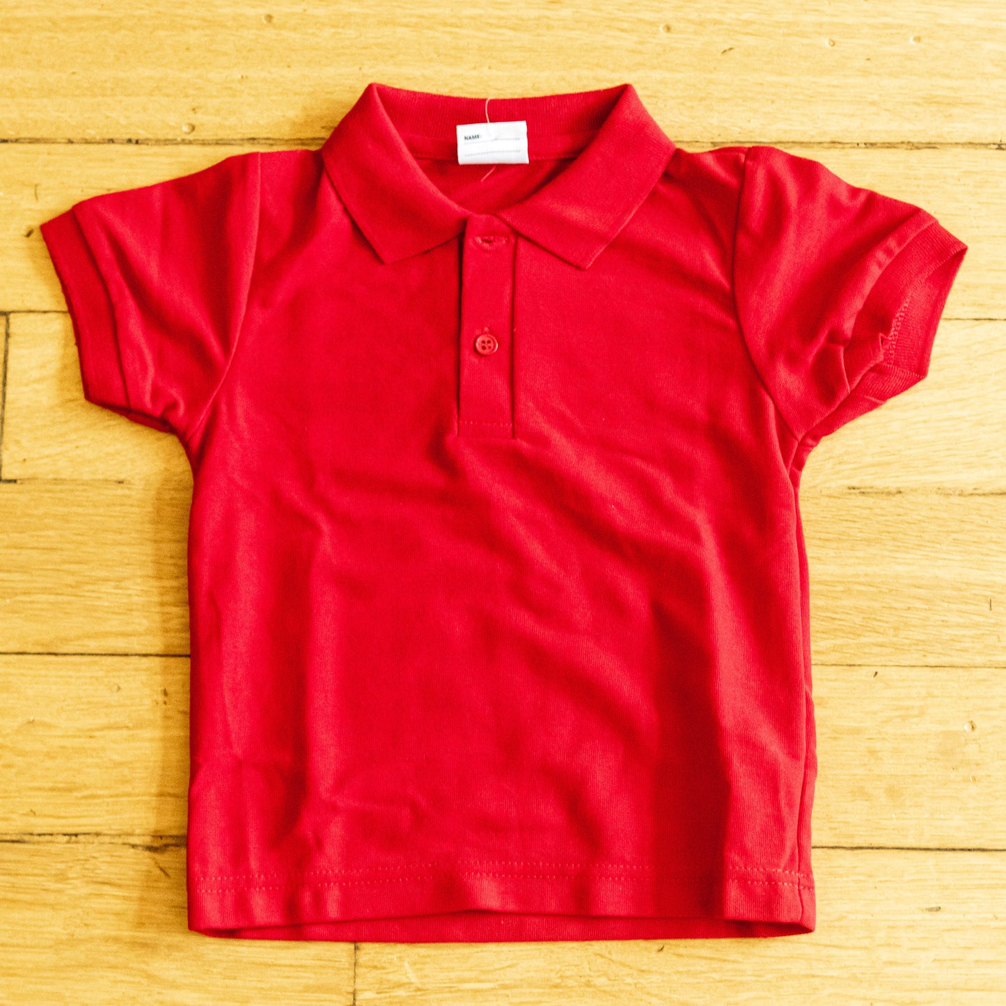 Red Short Sleeved Polo Shirt