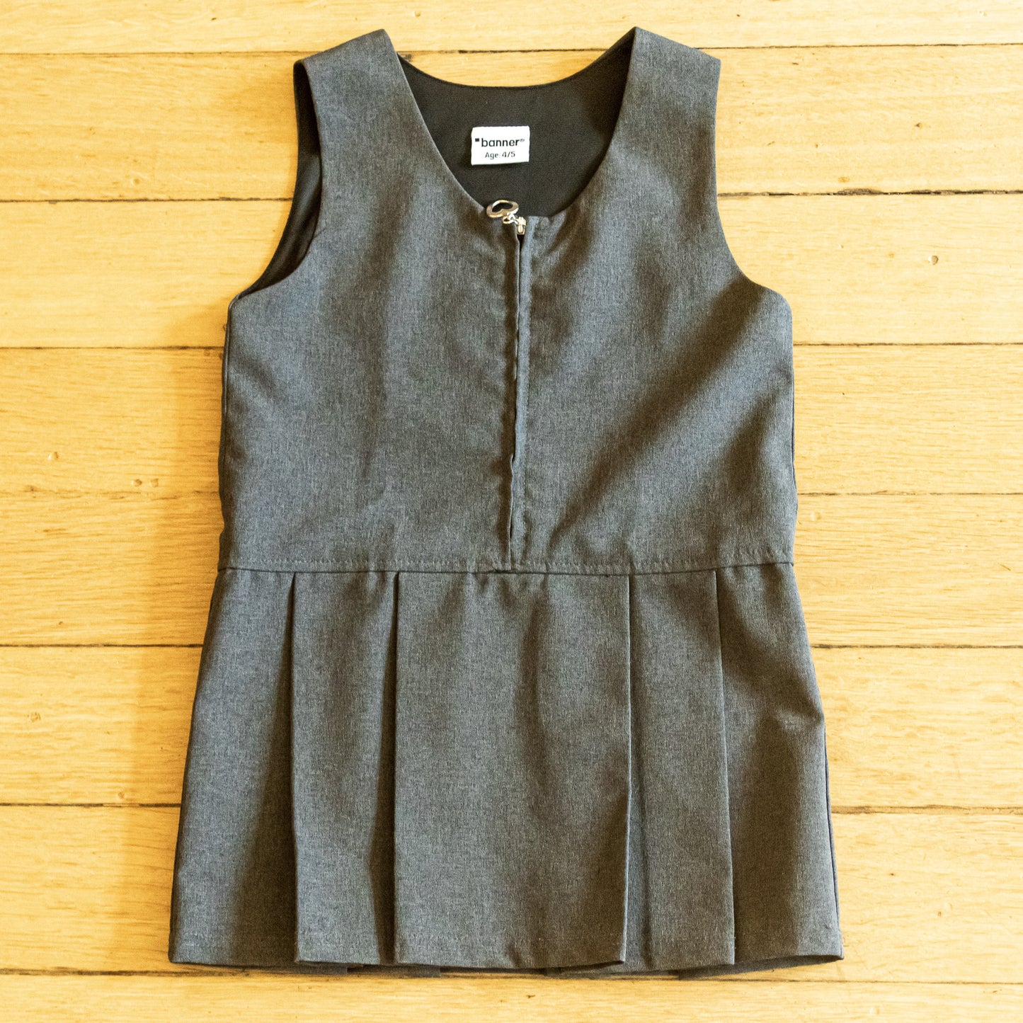 Grey Pinafore Dress